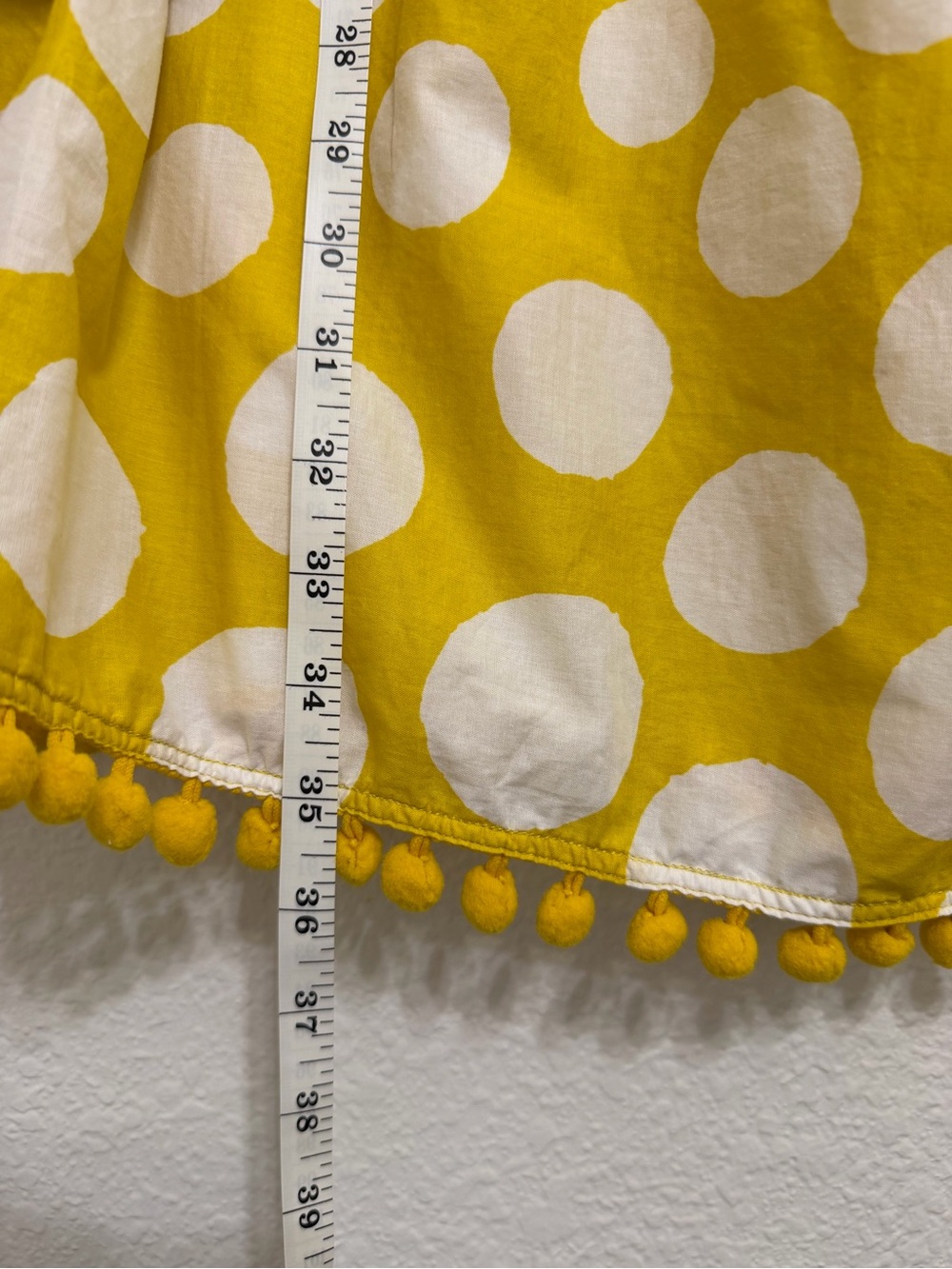 Boden Polka Dot Pom Pom Bell Sleeve 100% Cotton Tunic Cover Up 12R - Picture 8 of 10